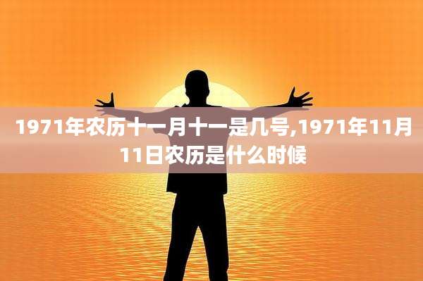 1971年农历十一月十一是几号,1971年11月11日农历是什么时候