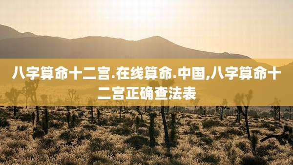 八字算命十二宫.在线算命.中国,八字算命十二宫正确查法表