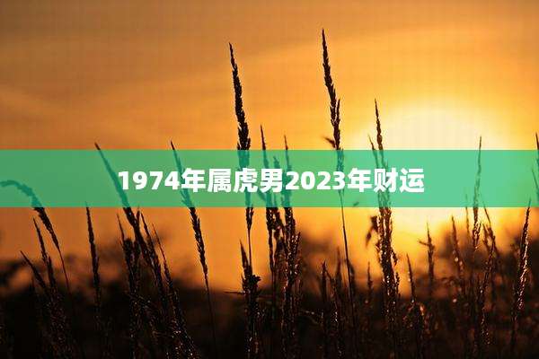 1974年属虎男2023年财运