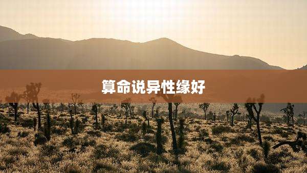 算命说异性缘好