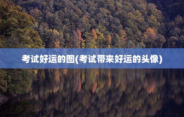考试好运的图(考试带来好运的头像)