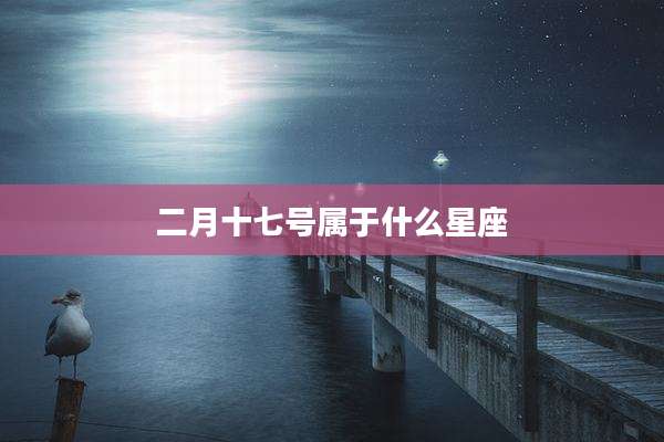 二月十七号属于什么星座