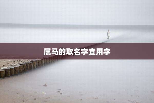 属马的取名字宜用字