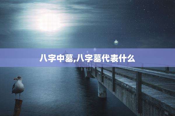 八字中墓,八字墓代表什么