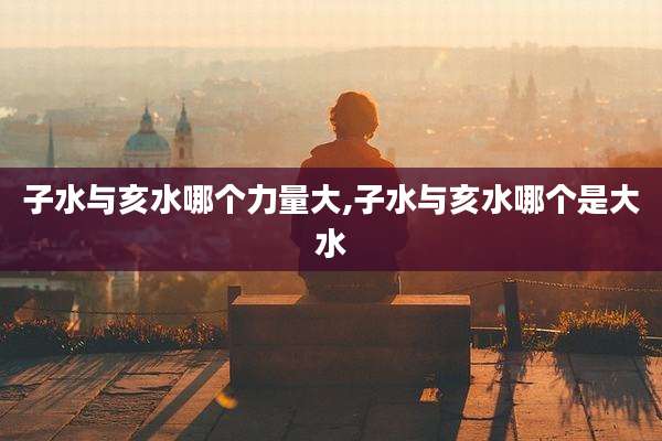 子水与亥水哪个力量大,子水与亥水哪个是大水