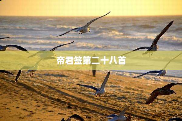 帝君签第二十八首