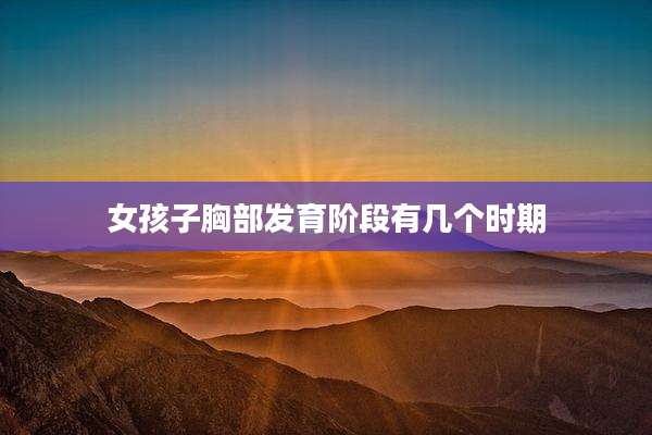 女孩子胸部发育阶段有几个时期