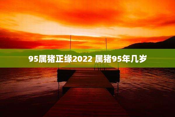 95属猪正缘2022 属猪95年几岁