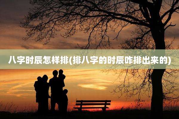 八字时辰怎样排(排八字的时辰咋排出来的)