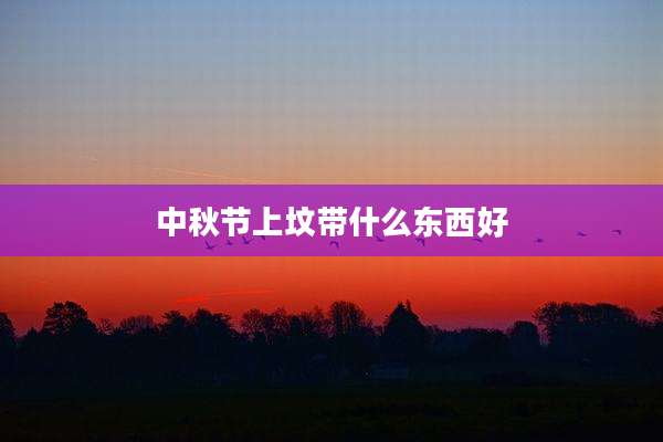 中秋节上坟带什么东西好