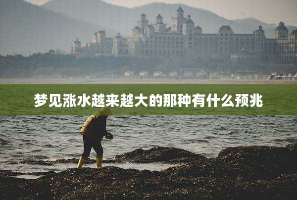 梦见涨水越来越大的那种有什么预兆