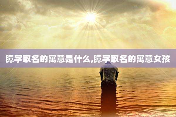 臆字取名的寓意是什么,臆字取名的寓意女孩
