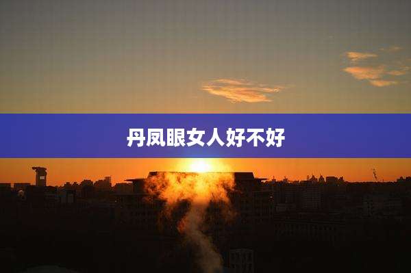 丹凤眼女人好不好