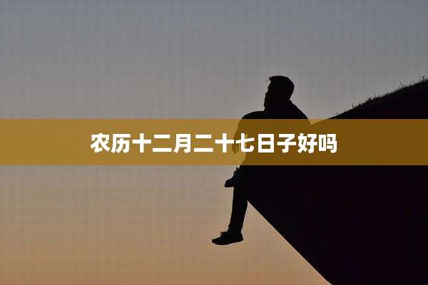 农历十二月二十七日子好吗