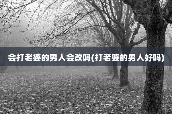 会打老婆的男人会改吗(打老婆的男人好吗)