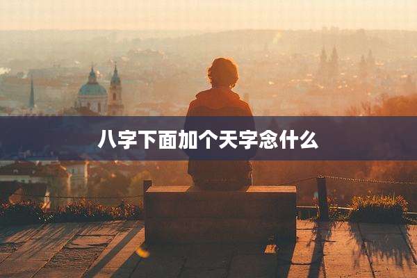 八字下面加个天字念什么