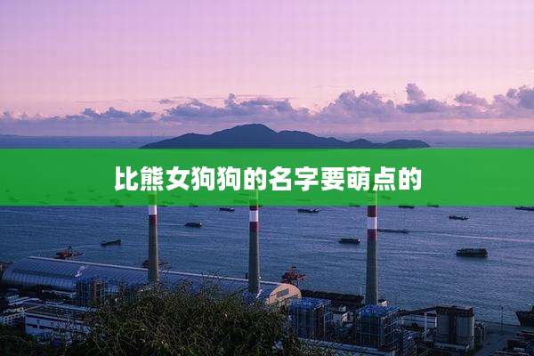 比熊女狗狗的名字要萌点的