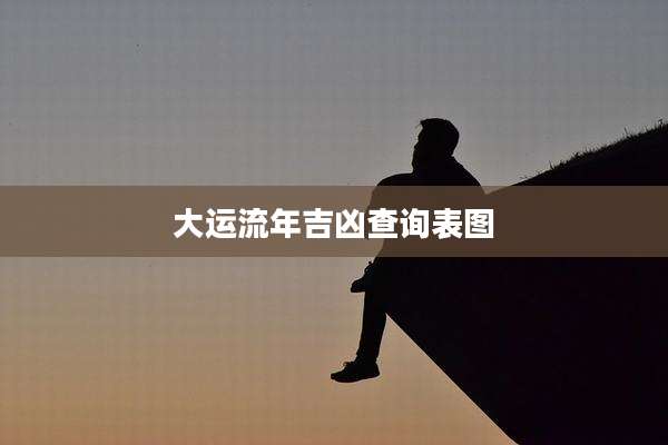 大运流年吉凶查询表图