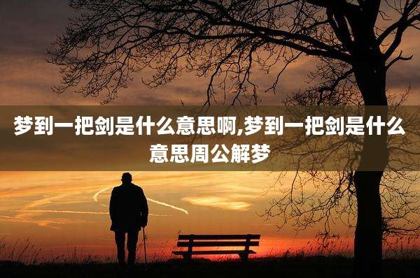 梦到一把剑是什么意思啊,梦到一把剑是什么意思周公解梦