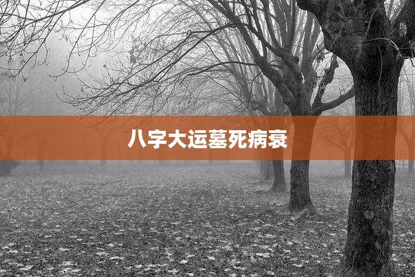 八字大运墓死病衰