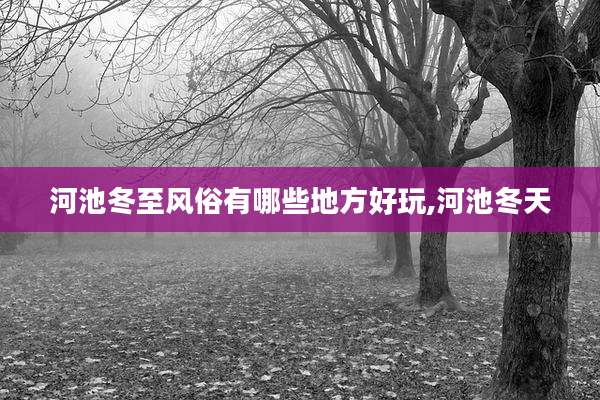 河池冬至风俗有哪些地方好玩,河池冬天