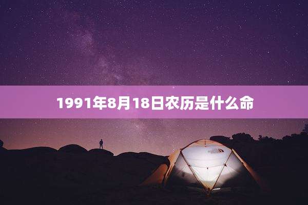 1991年8月18日农历是什么命