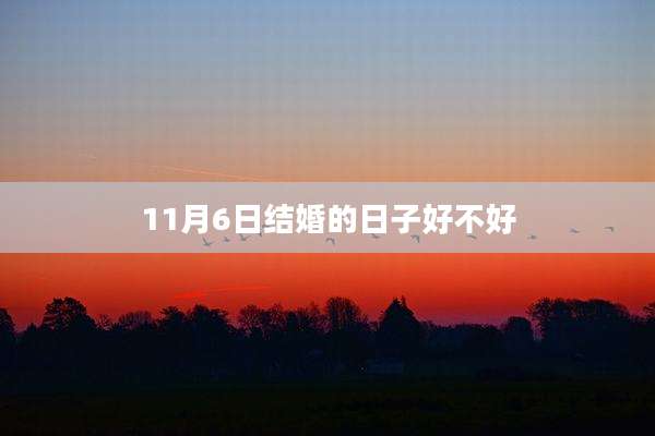 11月6日结婚的日子好不好