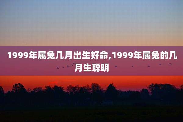 1999年属兔几月出生好命,1999年属兔的几月生聪明