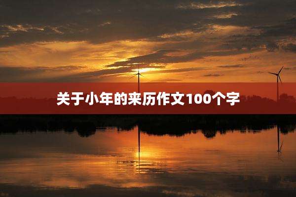 关于小年的来历作文100个字