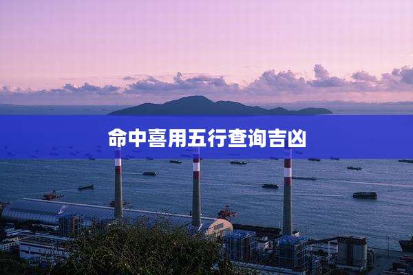 命中喜用五行查询吉凶