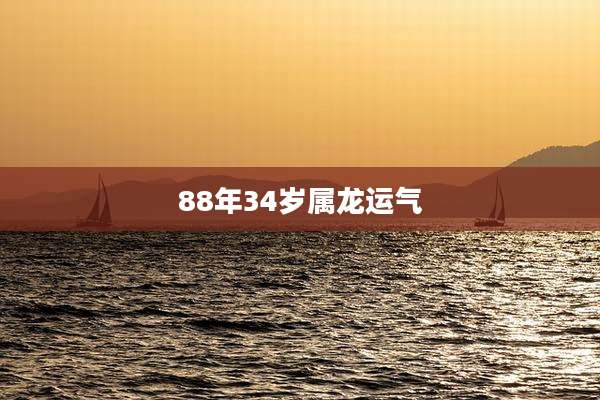 88年34岁属龙运气