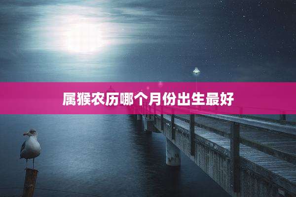 属猴农历哪个月份出生最好
