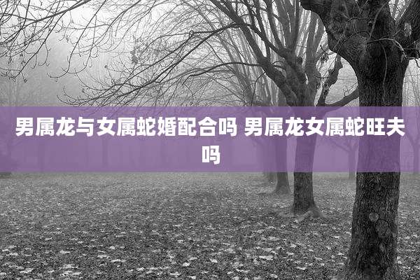 男属龙与女属蛇婚配合吗 男属龙女属蛇旺夫吗