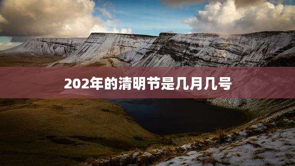 202年的清明节是几月几号