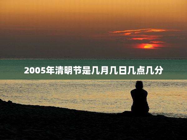 2005年清明节是几月几日几点几分