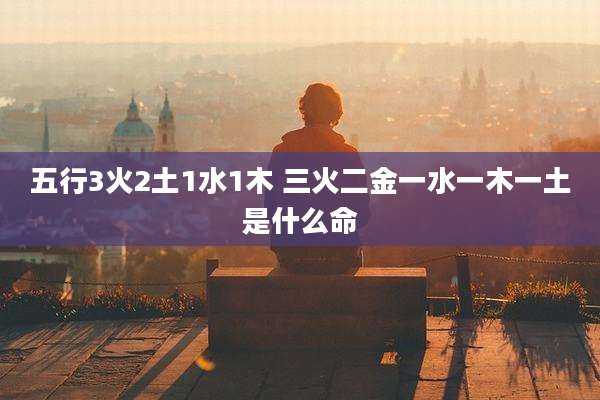 五行3火2土1水1木 三火二金一水一木一土是什么命