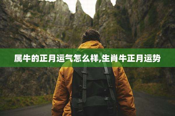 属牛的正月运气怎么样,生肖牛正月运势