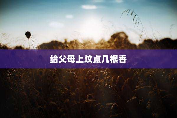 给父母上坟点几根香