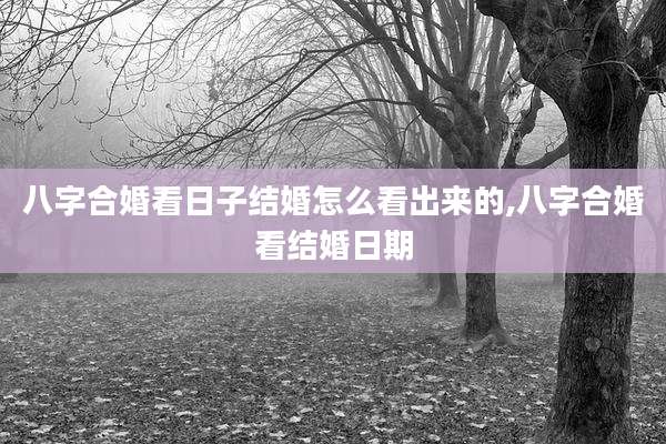 八字合婚看日子结婚怎么看出来的,八字合婚看结婚日期