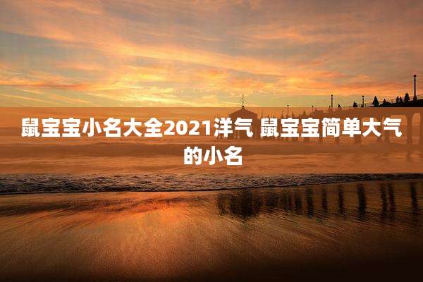 鼠宝宝小名大全2021洋气 鼠宝宝简单大气的小名