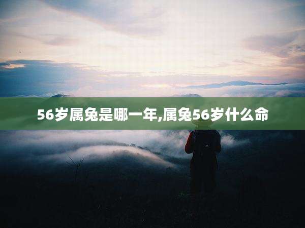 56岁属兔是哪一年,属兔56岁什么命