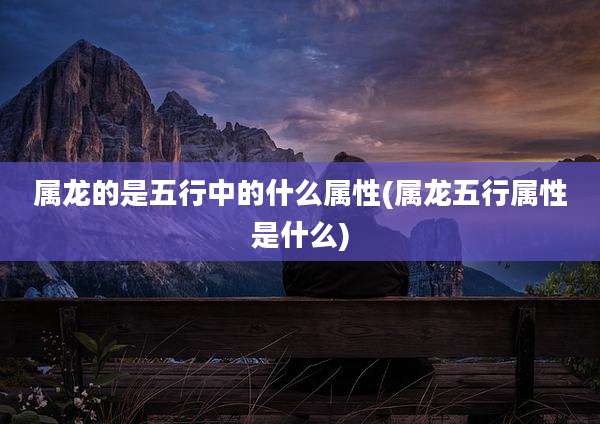 属龙的是五行中的什么属性(属龙五行属性是什么)
