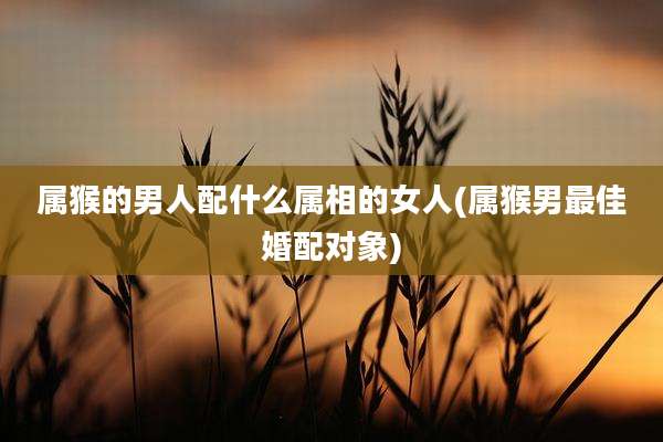 属猴的男人配什么属相的女人(属猴男最佳婚配对象)