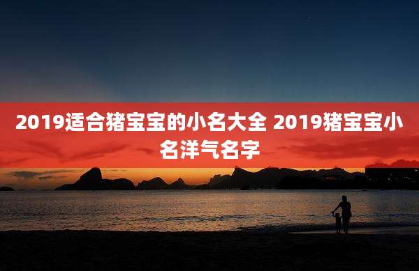 2019适合猪宝宝的小名大全 2019猪宝宝小名洋气名字