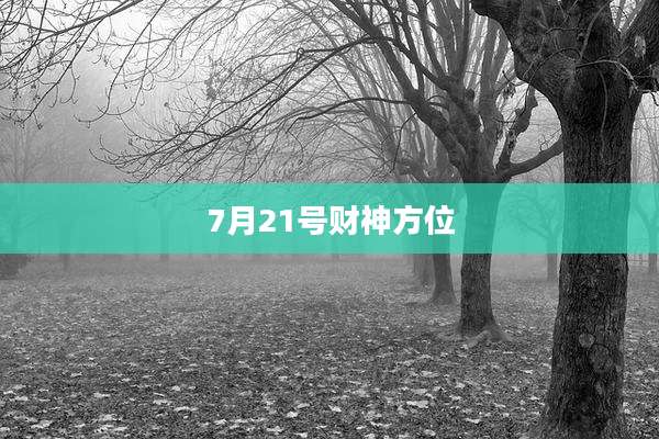 7月21号财神方位
