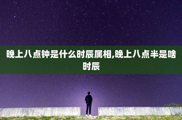 晚上八点钟是什么时辰属相,晚上八点半是啥时辰