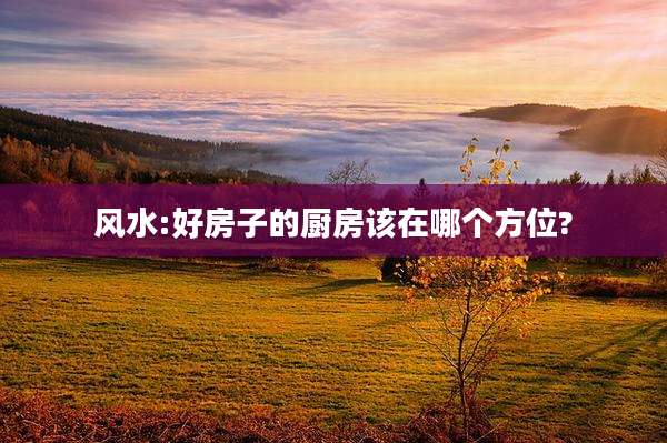 风水:好房子的厨房该在哪个方位?
