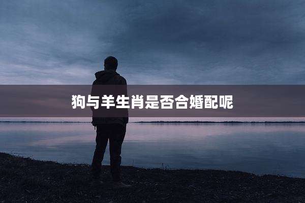 狗与羊生肖是否合婚配呢