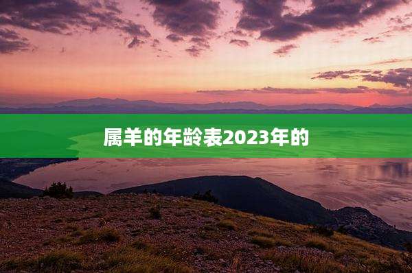 属羊的年龄表2023年的