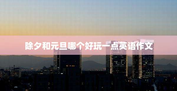 除夕和元旦哪个好玩一点英语作文